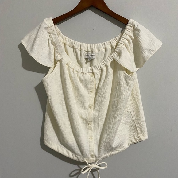 Madewell Texture & Thread Off the Shoulder Top - Picture 3 of 8